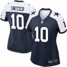 Women's Nike Dallas Cowboys #10 Ryan Switzer Game Navy Blue Throwback Alternate NFL Jersey
