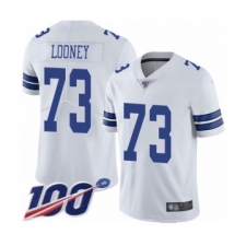 Men's Dallas Cowboys #73 Joe Looney White Vapor Untouchable Limited Player 100th Season Football Jersey