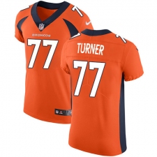 Men's Nike Denver Broncos #77 Billy Turner Orange Team Color Vapor Untouchable Elite Player NFL Jersey