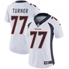 Women's Nike Denver Broncos #77 Billy Turner Elite White NFL Jersey