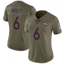 Women's Nike Denver Broncos #6 Chad Kelly Limited Olive 2017 Salute to Service NFL Jersey