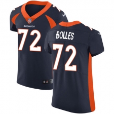Men's Nike Denver Broncos #72 Garett Bolles Navy Blue Alternate Vapor Untouchable Elite Player NFL Jersey