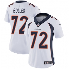 Women's Nike Denver Broncos #72 Garett Bolles Elite White NFL Jersey