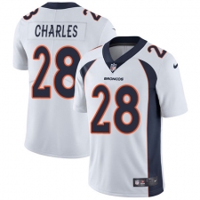 Youth Nike Denver Broncos #28 Jamaal Charles White Vapor Untouchable Limited Player NFL Jersey