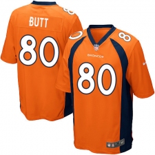 Men's Nike Denver Broncos #80 Jake Butt Game Orange Team Color NFL Jersey