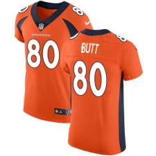 Men's Nike Denver Broncos #80 Jake Butt Orange Team Color Vapor Untouchable Elite Player NFL Jersey