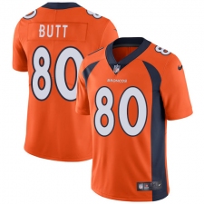 Men's Nike Denver Broncos #80 Jake Butt Orange Team Color Vapor Untouchable Limited Player NFL Jersey