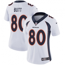 Women's Nike Denver Broncos #80 Jake Butt Elite White NFL Jersey