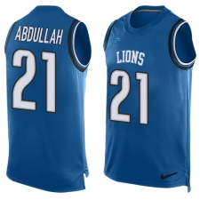 Men's Nike Detroit Lions #21 Ameer Abdullah Limited Light Blue Player Name & Number Tank Top NFL Jersey