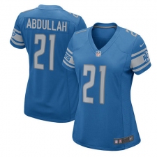 Women's Nike Detroit Lions #21 Ameer Abdullah Game Light Blue Team Color NFL Jersey