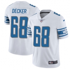 Men's Nike Detroit Lions #68 Taylor Decker Elite White NFL Jersey