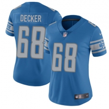 Women's Nike Detroit Lions #68 Taylor Decker Limited Light Blue Team Color Vapor Untouchable NFL Jersey