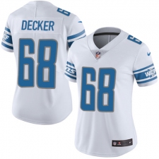 Women's Nike Detroit Lions #68 Taylor Decker Limited White Vapor Untouchable NFL Jersey