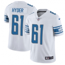 Men's Nike Detroit Lions #61 Kerry Hyder Elite White NFL Jersey