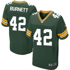 Men's Nike Green Bay Packers #42 Morgan Burnett Elite Green Team Color NFL Jersey