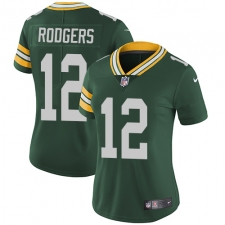 Women's Nike Green Bay Packers #12 Aaron Rodgers Green Team Color Vapor Untouchable Limited Player NFL Jersey