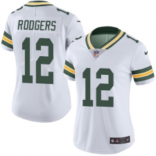 Women's Nike Green Bay Packers #12 Aaron Rodgers White Vapor Untouchable Limited Player NFL Jersey