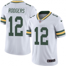 Youth Nike Green Bay Packers #12 Aaron Rodgers White Vapor Untouchable Limited Player NFL Jersey