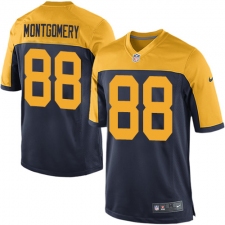 Men's Nike Green Bay Packers #88 Ty Montgomery Game Navy Blue Alternate NFL Jersey