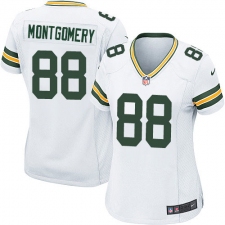 Women's Nike Green Bay Packers #88 Ty Montgomery Game White NFL Jersey