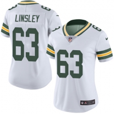 Women's Nike Green Bay Packers #63 Corey Linsley Elite White NFL Jersey