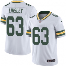 Youth Nike Green Bay Packers #63 Corey Linsley Elite White NFL Jersey
