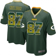 Youth Nike Green Bay Packers #87 Jordy Nelson Limited Green Strobe NFL Jersey