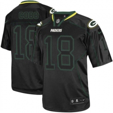 Men's Nike Green Bay Packers #18 Randall Cobb Elite Lights Out Black NFL Jersey
