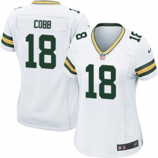 Women's Nike Green Bay Packers #18 Randall Cobb Game White NFL Jersey
