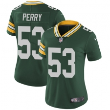 Women's Nike Green Bay Packers #53 Nick Perry Elite Green Team Color NFL Jersey