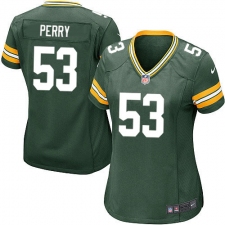 Women's Nike Green Bay Packers #53 Nick Perry Game Green Team Color NFL Jersey