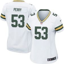 Women's Nike Green Bay Packers #53 Nick Perry Game White NFL Jersey