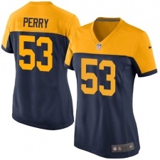 Women's Nike Green Bay Packers #53 Nick Perry Limited Navy Blue Alternate NFL Jersey