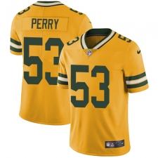 Youth Nike Green Bay Packers #53 Nick Perry Limited Gold Rush Vapor Untouchable NFL Jersey