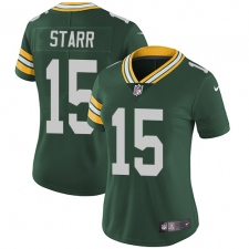 Women's Nike Green Bay Packers #15 Bart Starr Elite Green Team Color NFL Jersey