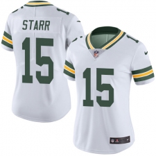 Women's Nike Green Bay Packers #15 Bart Starr White Vapor Untouchable Limited Player NFL Jersey