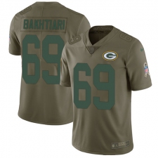Men's Nike Green Bay Packers #69 David Bakhtiari Limited Olive 2017 Salute to Service NFL Jersey