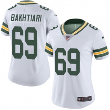 Women's Nike Green Bay Packers #69 David Bakhtiari Elite White NFL Jersey