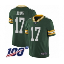 Men's Green Bay Packers #17 Davante Adams Green Team Color Vapor Untouchable Limited Player 100th Season Football Jersey