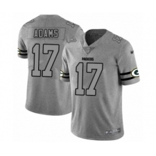 Men's Green Bay Packers #17 Davante Adams Limited Gray Team Logo Gridiron Limited Football Jersey