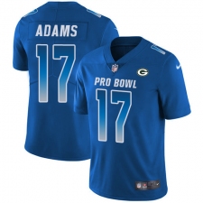 Youth Nike Green Bay Packers #17 Davante Adams Limited Royal Blue 2018 Pro Bowl NFL Jersey