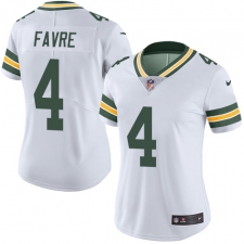 Women's Nike Green Bay Packers #4 Brett Favre White Vapor Untouchable Limited Player NFL Jersey