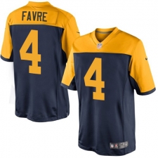 Youth Nike Green Bay Packers #4 Brett Favre Elite Navy Blue Alternate NFL Jersey
