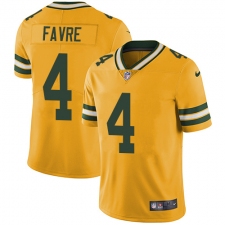 Youth Nike Green Bay Packers #4 Brett Favre Limited Gold Rush Vapor Untouchable NFL Jersey
