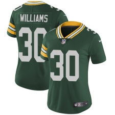 Women's Nike Green Bay Packers #30 Jamaal Williams Elite Green Team Color NFL Jersey
