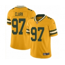 Men's Green Bay Packers #97 Kenny Clark Limited Gold Inverted Legend Football Jersey