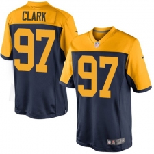 Youth Nike Green Bay Packers #97 Kenny Clark Elite Navy Blue Alternate NFL Jersey
