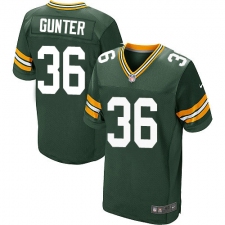Men's Nike Green Bay Packers #36 LaDarius Gunter Elite Green Team Color NFL Jersey