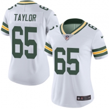 Women's Nike Green Bay Packers #65 Lane Taylor Elite White NFL Jersey