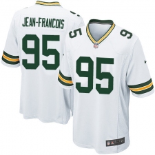 Men's Nike Green Bay Packers #95 Ricky Jean-Francois Game White NFL Jersey